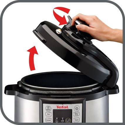 Tefal - Multifunkčný elektrický tlakový hrniec ALL IN ONE POT 1100W/230V matný chróm/čierna