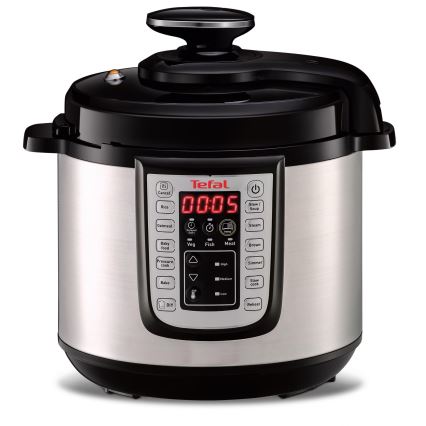 Tefal - Multifunkčný elektrický tlakový hrniec ALL IN ONE POT 1100W/230V chróm/čierna