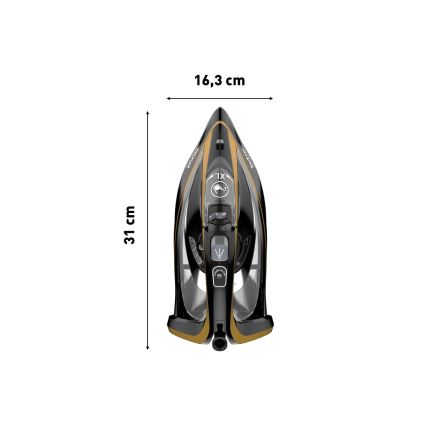 Tefal - Naparovacia žehlička ULTIMATE PURE 3000W/230V zlatá/čierna