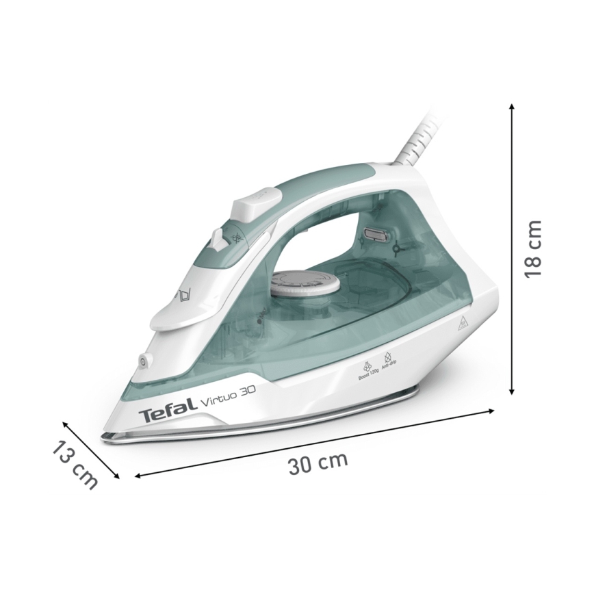 Tefal - Naparovacia žehlička VIRTUO 2000W/230V zelená