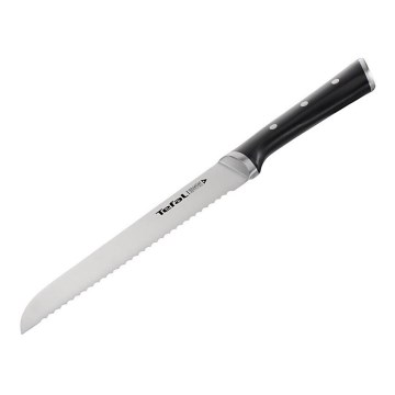 Tefal - Nerezový nôž na chlieb ICE FORCE 20 cm lesklý chróm/čierna