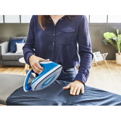 Tefal - Parný generátor EXPRESS AIRGLIDE 2800W/230V modrá