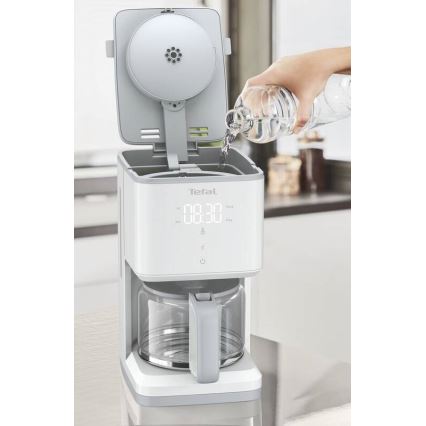Tefal - Prekvapkávajúci kávovar s LCD displejom SENSE 1000W/230V biela