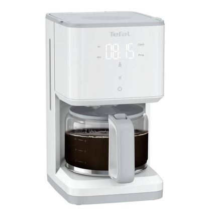 Tefal - Prekvapkávajúci kávovar s LCD displejom SENSE 1000W/230V biela
