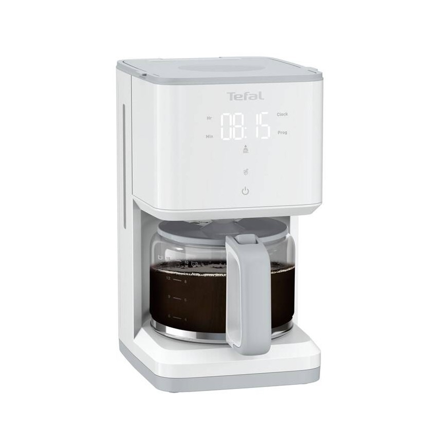 Tefal - Prekvapkávajúci kávovar s LCD displejom SENSE 1000W/230V biela