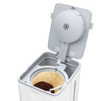 Tefal - Prekvapkávajúci kávovar s LCD displejom SENSE 1000W/230V biela