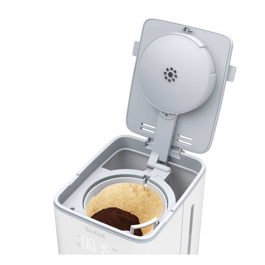 Tefal - Prekvapkávajúci kávovar s LCD displejom SENSE 1000W/230V biela