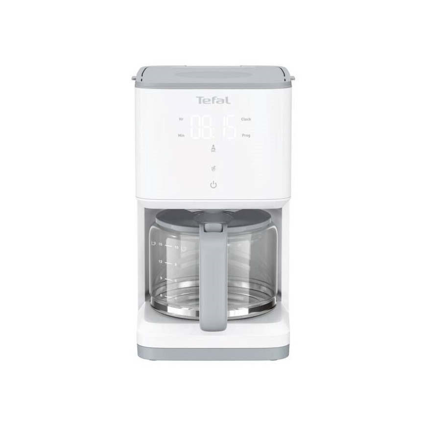 Tefal - Prekvapkávajúci kávovar s LCD displejom SENSE 1000W/230V biela