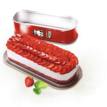 Tefal - Rozkladacia forma na biskupský chlebíček DELIBAKE 30x11 cm červená