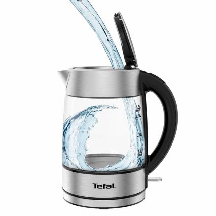 Tefal - Rýchlovarná kanvica GLASS 1,7 l  2200W/230V matný chróm