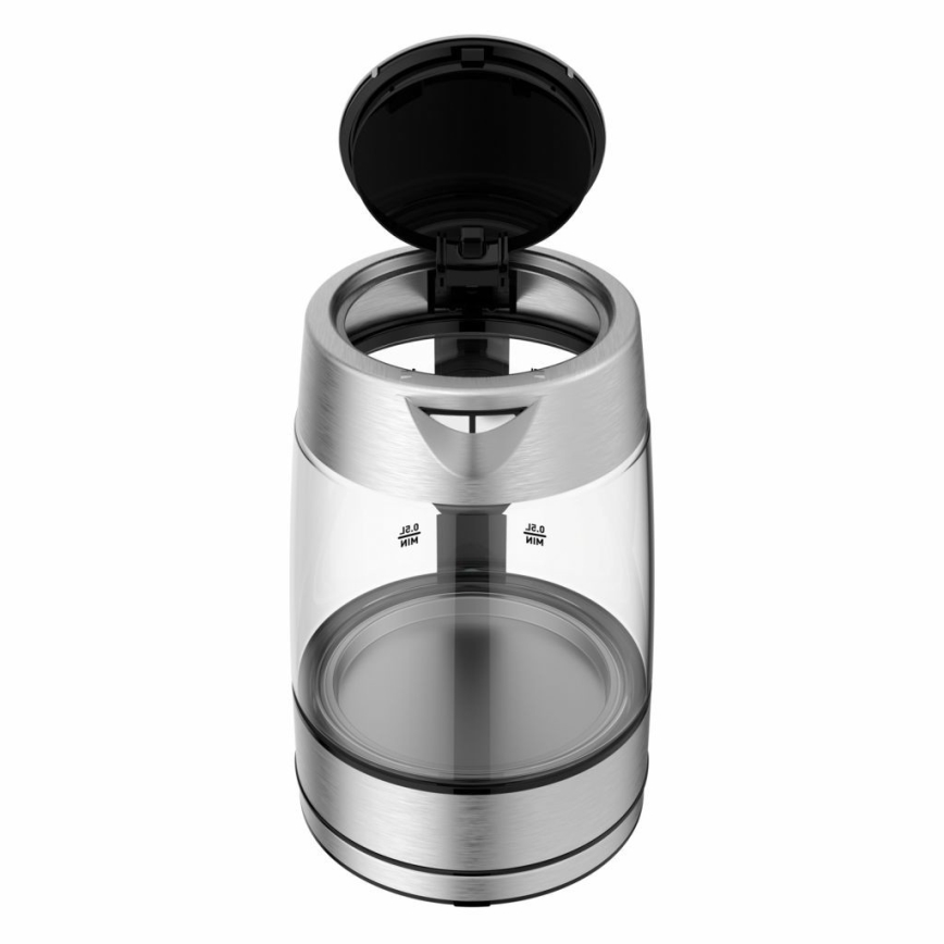 Tefal - Rýchlovarná kanvica GLASS 1,7 l  2200W/230V matný chróm