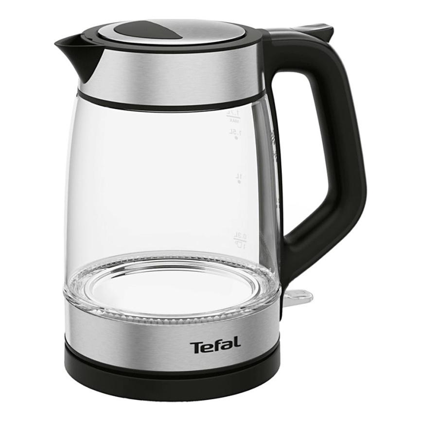 Tefal - Rýchlovarná kanvica GLASS 1,7l 2200W/230V čierna/nerez