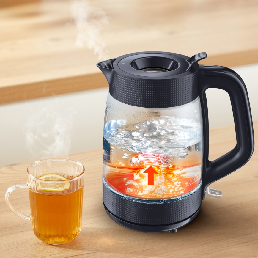 Tefal - Rýchlovarná kanvica MORNING GLASS 1,7 l 2000W/230V
