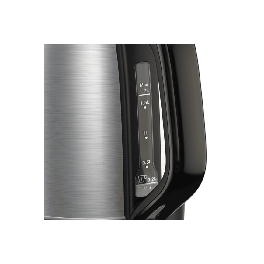 Tefal - Rýchlovarná kanvica SUBITO 1,7l 2400W/230V nerez/čierna