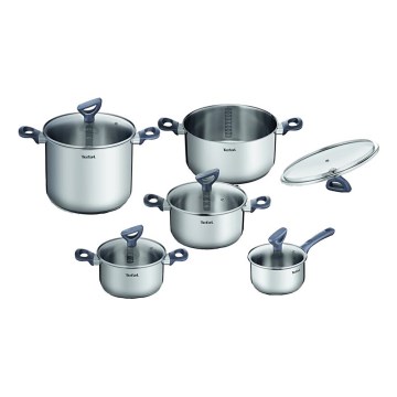 Tefal - Sada hrncov 10 ks DAILY COOK nerez