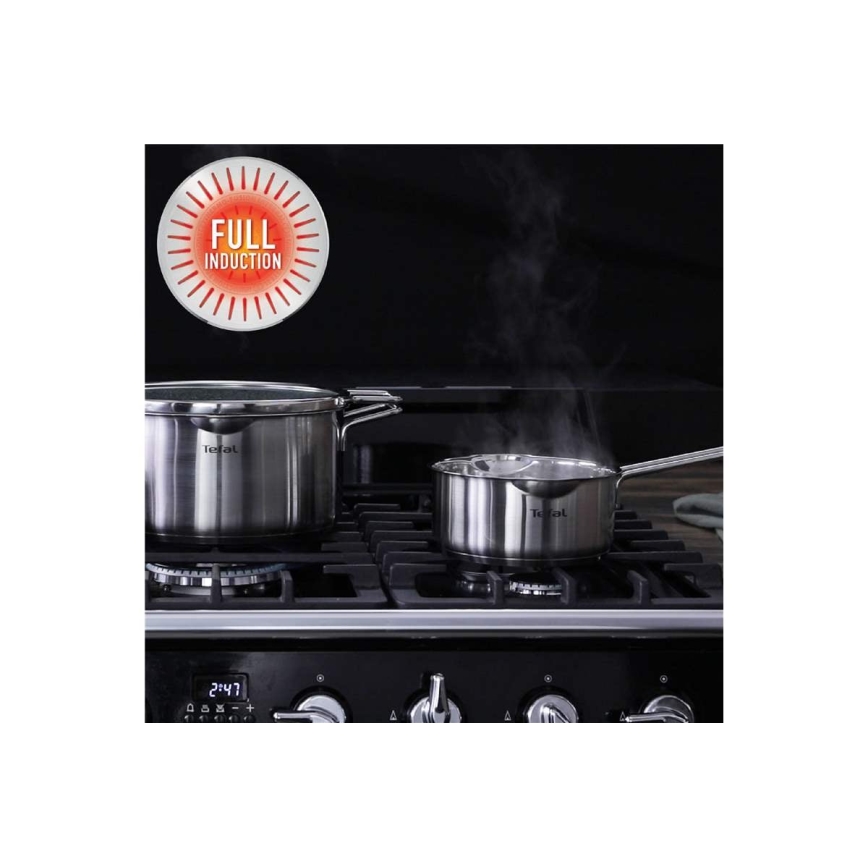 Tefal - Sada hrncov 10 ks NORDICA z nehrdzavejúcej ocele