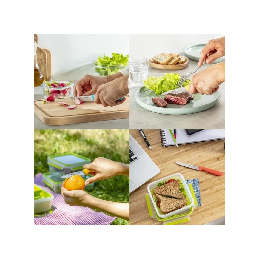 Tefal - Sada nerezových nožov 3 ks COLORFOOD