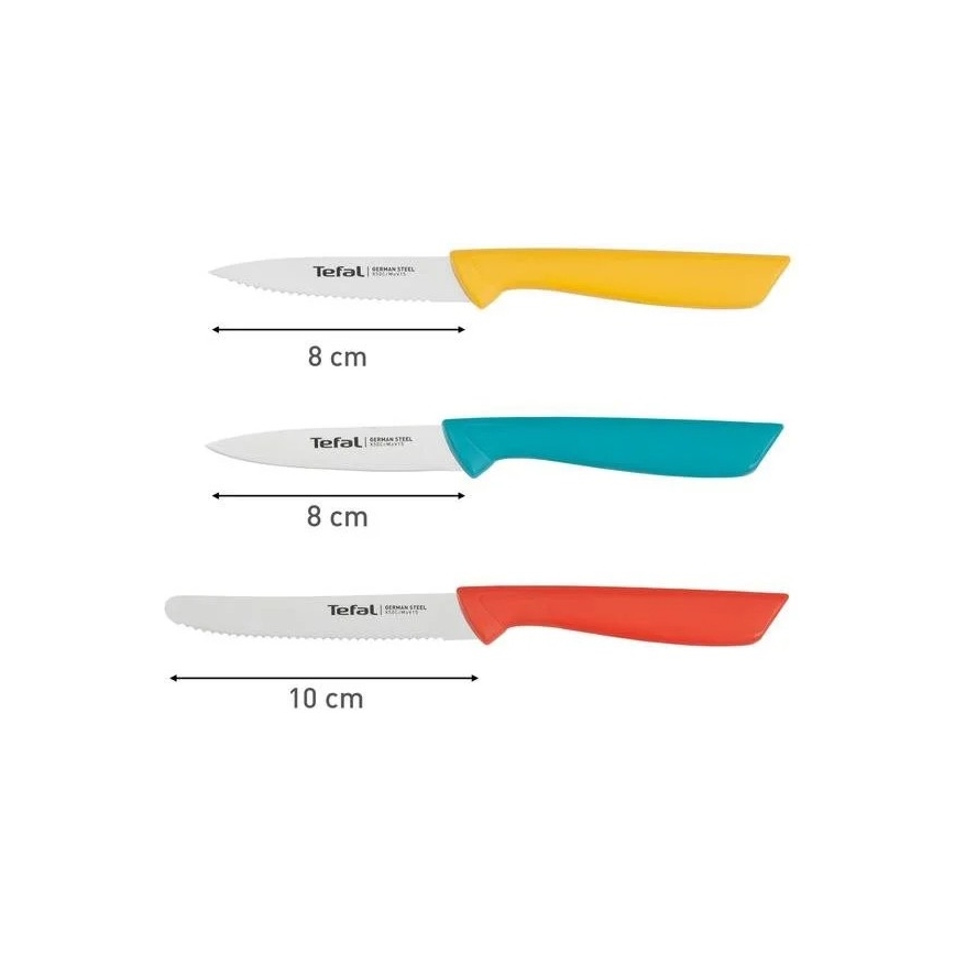 Tefal - Sada nerezových nožov 3 ks COLORFOOD