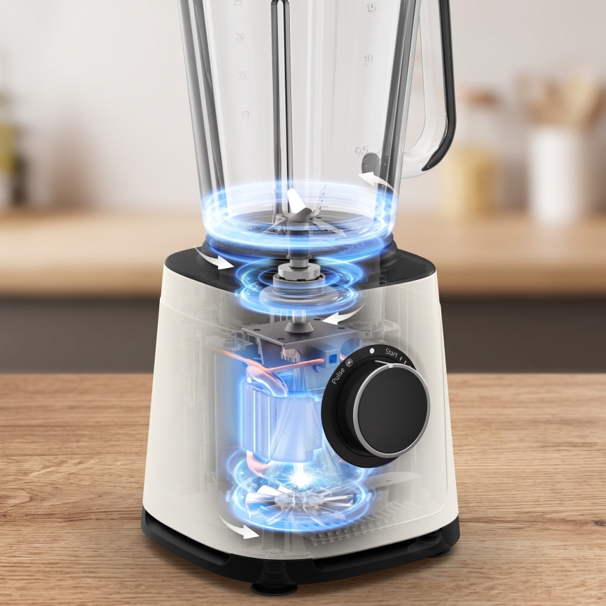 Tefal - Stolný mixér 2 l PERFECTMIX ESSENTIAL 1200W/230V biely