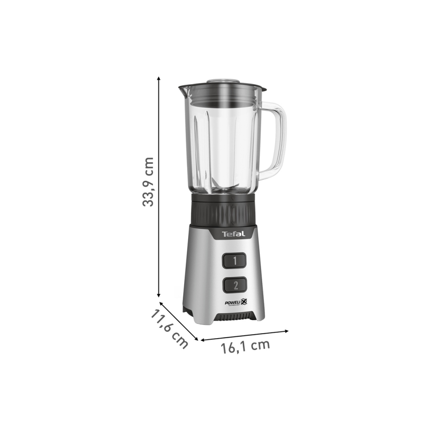 Tefal - Stolný mixér BLENDFORCE 400W/230V nerez/čierna