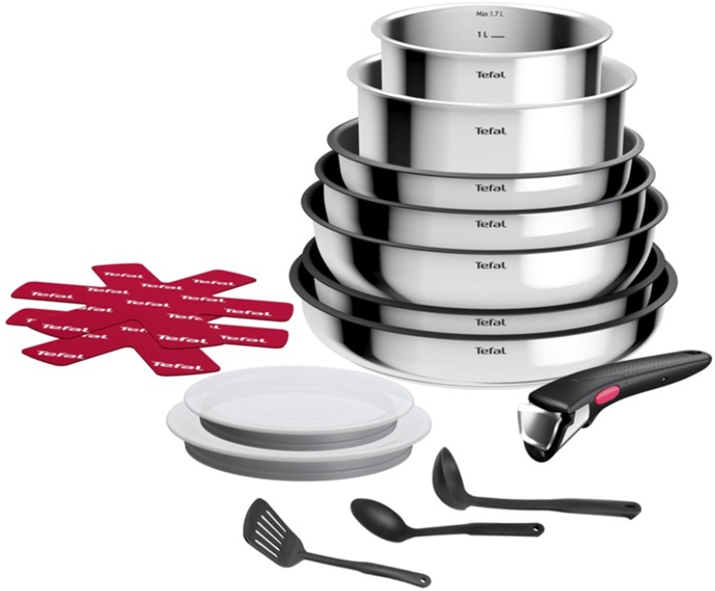 Tefal - Súprava riadu 15 ks INGENIO COOK nerezová oceľ