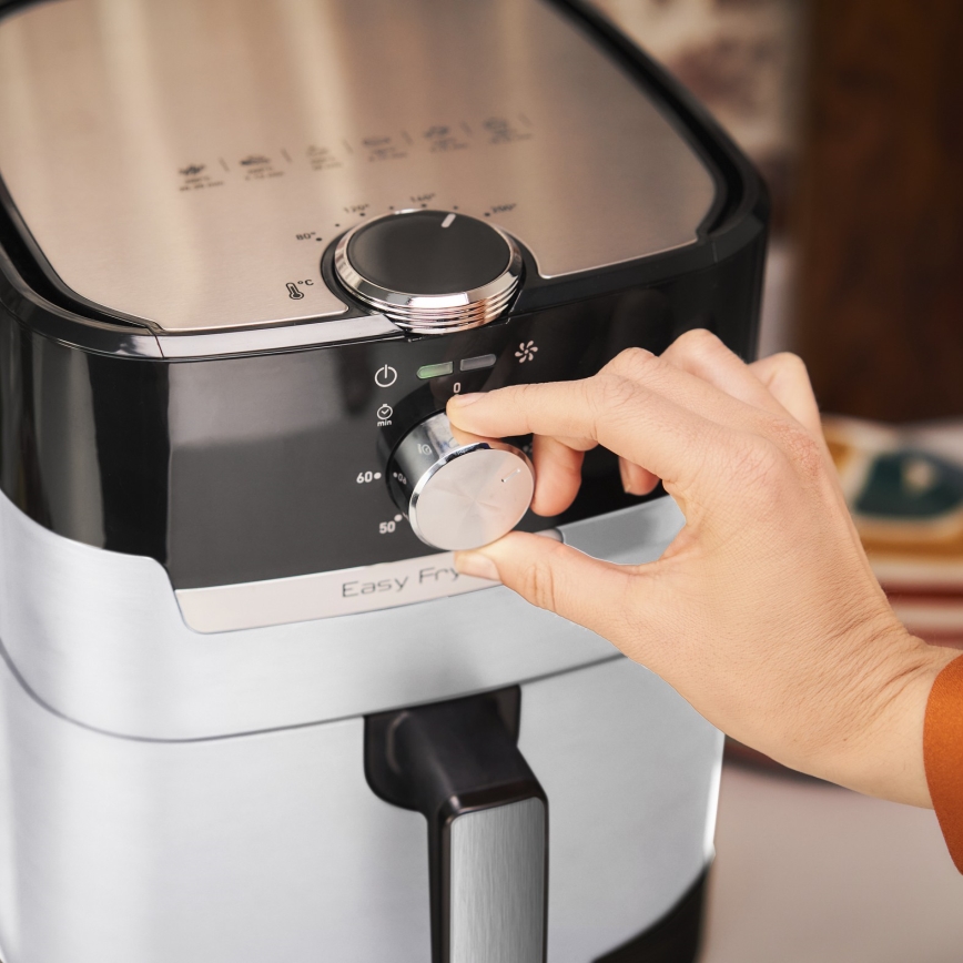 Tefal - Teplovzdušná fritéza 4,2 l EASY FRY&GRILL 2v1 1550W/230V nerez