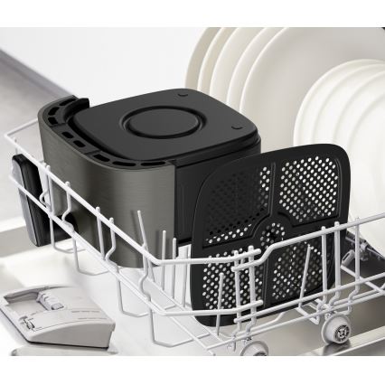 Tefal - Teplovzdušná fritéza 5 l EASY FRY SILENCE COAL 1400-1670W/230V