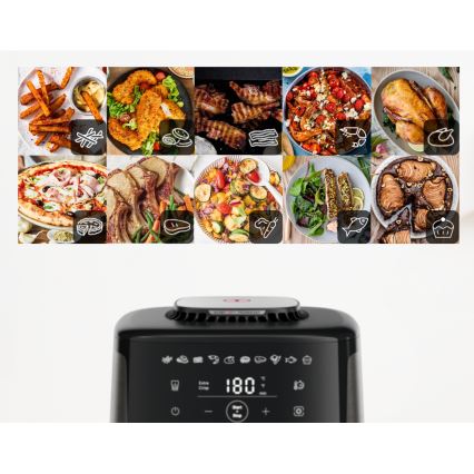 Tefal - Teplovzdušná fritéza 5 l EASY FRY SILENCE COAL 1400-1670W/230V