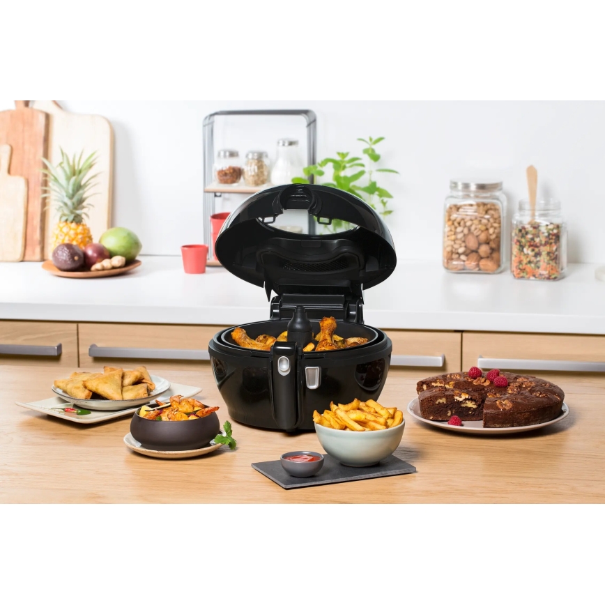 Tefal - Teplovzdušná fritéza ACTIFRY GENIUS DUAL MOTION 1,2l 1350W/230V čierna
