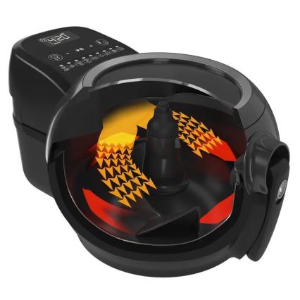 Tefal - Teplovzdušná fritéza ACTIFRY GENIUS DUAL MOTION 1,2l 1350W/230V čierna