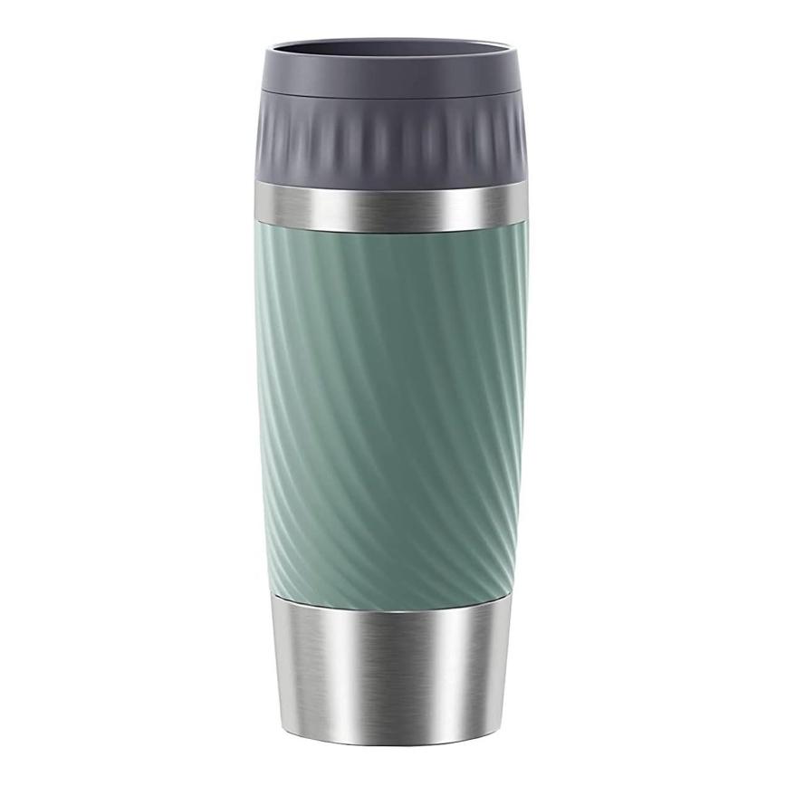 Tefal - Termohrnček 360 ml EASY TWIST MUG nerez/zelená