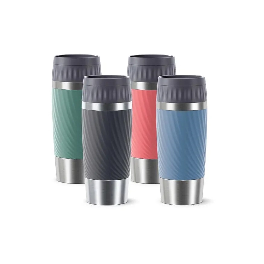 Tefal - Termohrnček 360 ml EASY TWIST MUG nerez/zelená