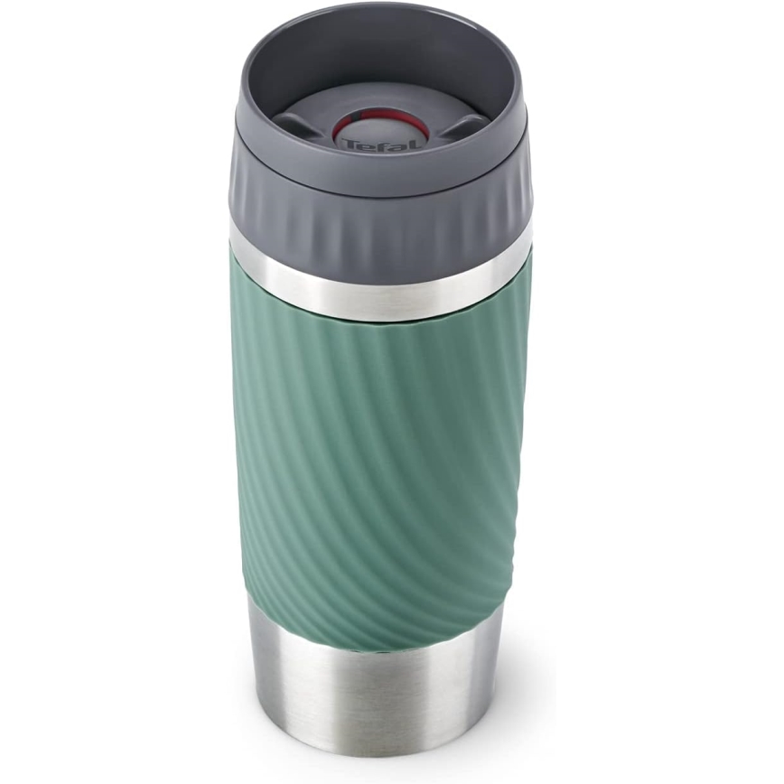 Tefal - Termohrnček 360 ml EASY TWIST MUG nerez/zelená