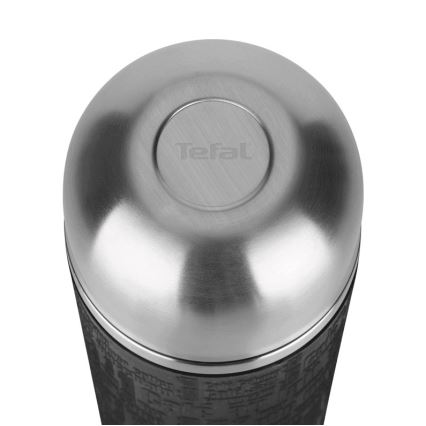 Tefal - Termoska s hrnčekom 0,5 l SENATOR nerez/čierna