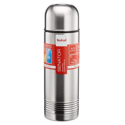 Tefal - Termoska s hrnčekom 0,7 l SENATOR nerez