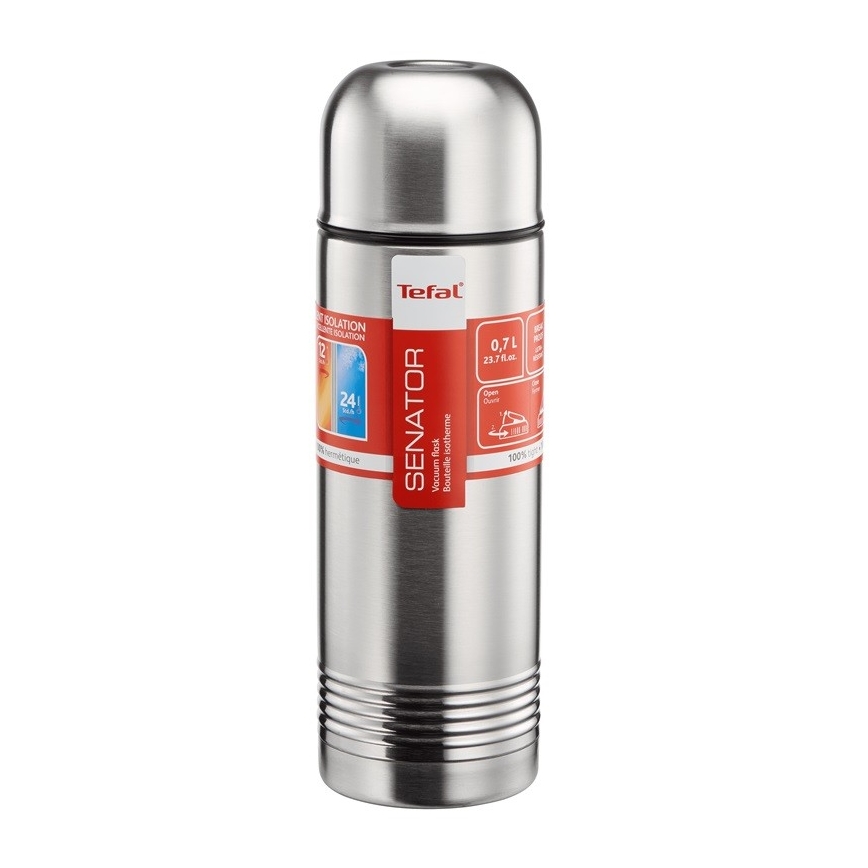 Tefal - Termoska s hrnčekom 0,7 l SENATOR nerez
