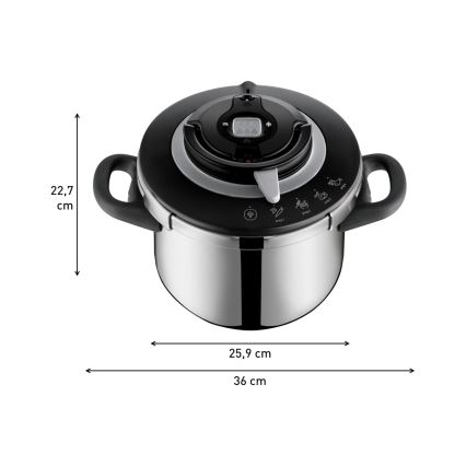 Tefal - Tlakový hrniec 6 l CLIPSO+ CHEF nerez