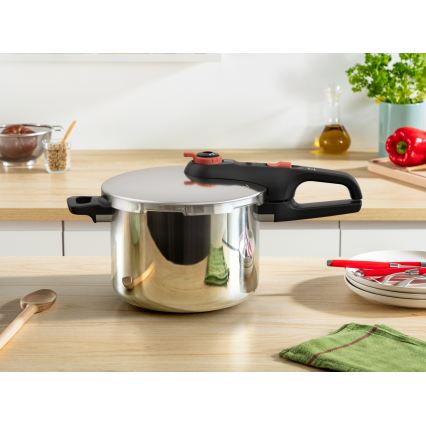 Tefal - tlakový hrniec 6 l SECURE TRENDY + 5-dielna sada INGENIO EMOTION