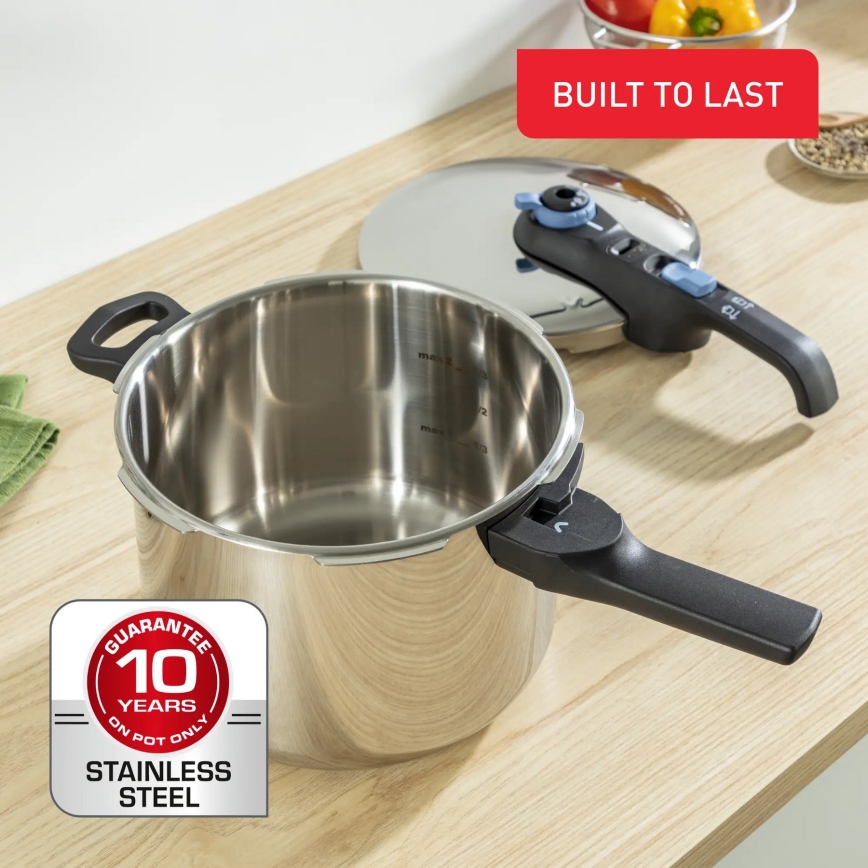 Tefal - Tlakový hrniec 6 l SECURE TRENDY nerez