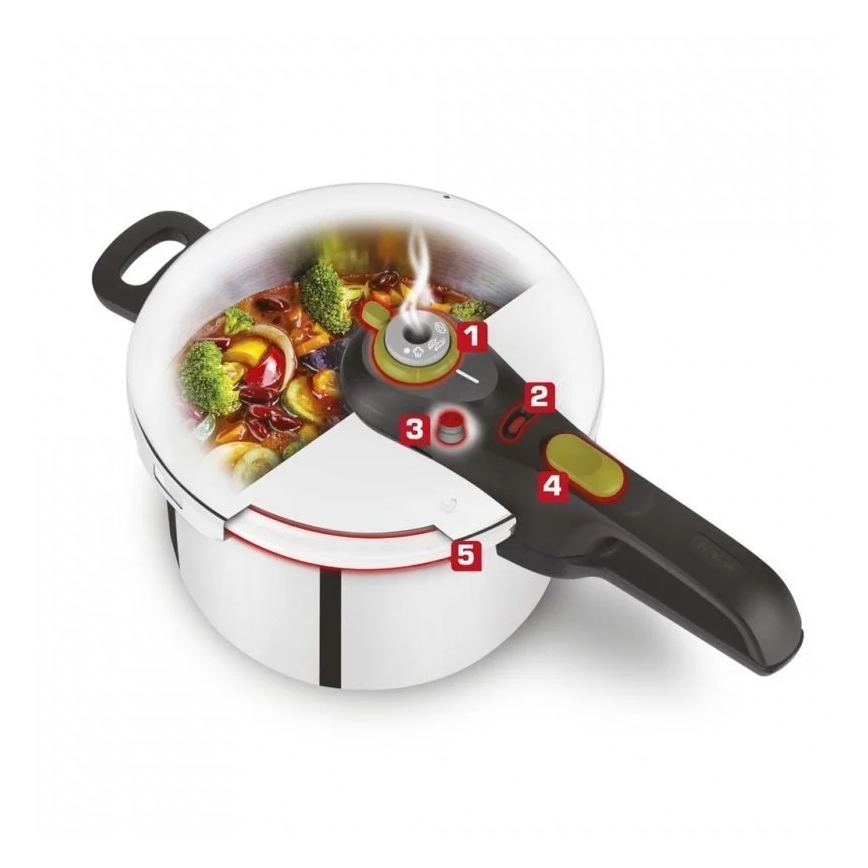 Tefal - Tlakový hrniec 8 l SECURE 5 NEO nerez