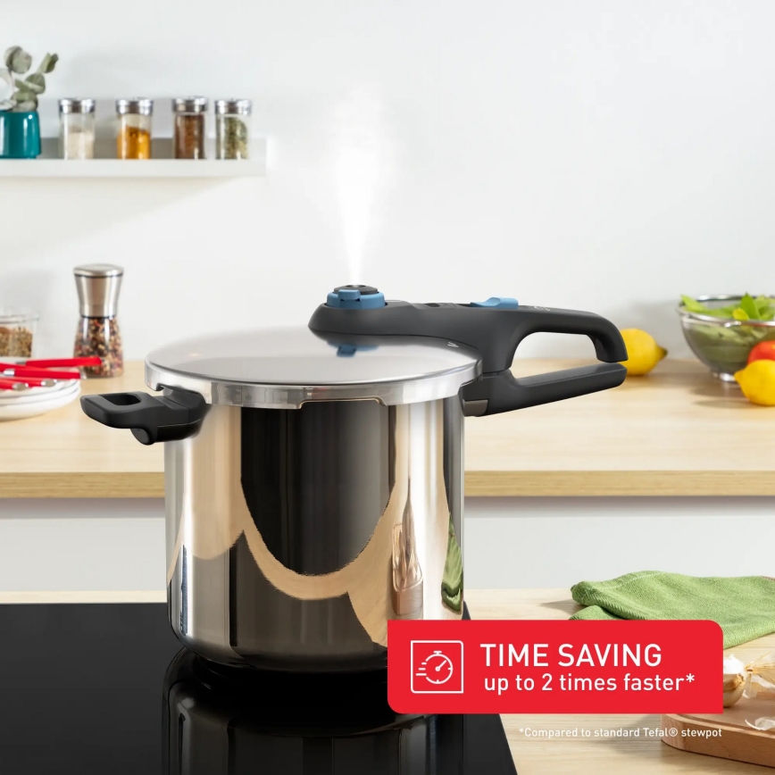 Tefal - Tlakový hrniec 8 l SECURE TRENDY nerez
