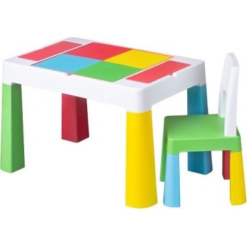 TEGA BABY - Detský stolík so stoličkou pestrofarebný
