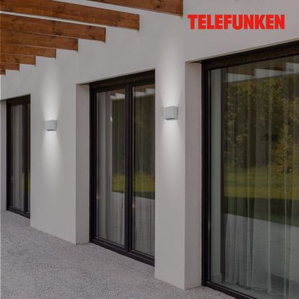 Telefunken 303404TF - LED vonkajšie nástenné svietidlo LED/7W/230V IP44 strieborné