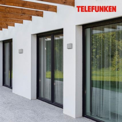Telefunken 303404TF - LED vonkajšie nástenné svietidlo LED/7W/230V IP44 strieborné