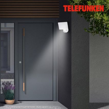 Telefunken 304406TF - LED Vonkajší nástenný reflektor so senzorom LED/20W/230V IP44