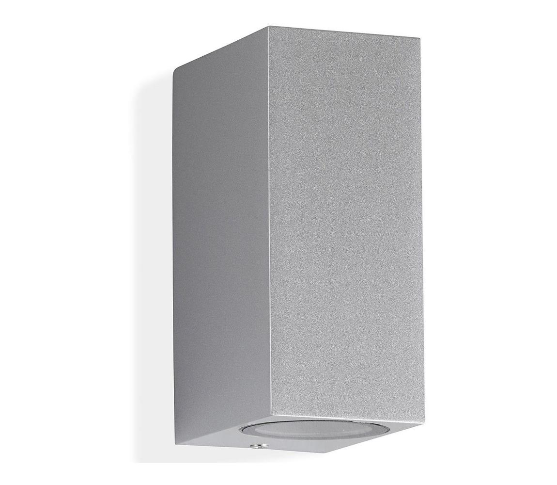 Telefunken Telefunken 307004TF -LED Vonkajšie nástenné svietidlo 2xGU10/5W/230V IP44 strieborná