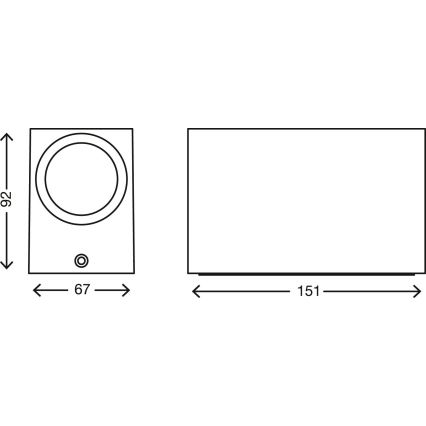 Telefunken 307006TF - LED Vonkajšie nástenné svietidlo 2xGU10/5W/230V IP44 biela