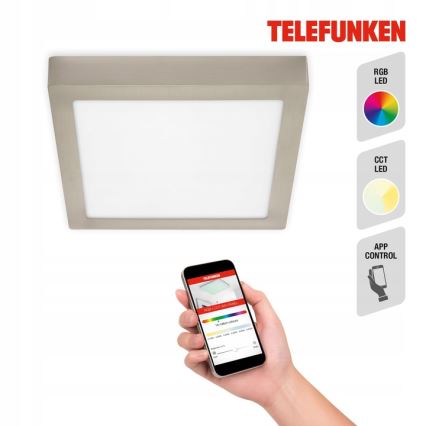 Telefunken 309602TF - LED RGBW Stmievateľné stropné svietidlo LED/18W/230V 2700-6500K Wi-Fi Tuya