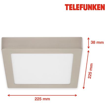 Telefunken 309602TF - LED RGBW Stmievateľné stropné svietidlo LED/18W/230V 2700-6500K Wi-Fi Tuya