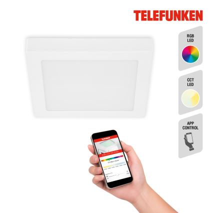 Telefunken 309606TF - LED RGBW Stmievateľné stropné svietidlo LED/18W/230V 2700-6500K Wi-Fi Tuya